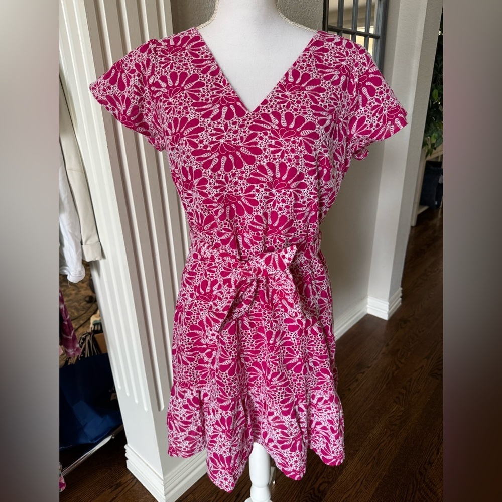 - Floral Pink embroidered Dress by loft NWT